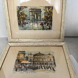 2 wonderful watercolor pictures from Marius Girard done around 1950.
